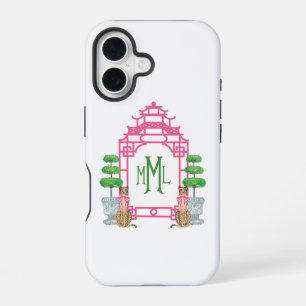 Personalised Pagoda Monogram iPhone 16 tough case