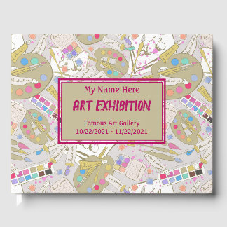 Personalised Paint Artist Exhibition Guest Book