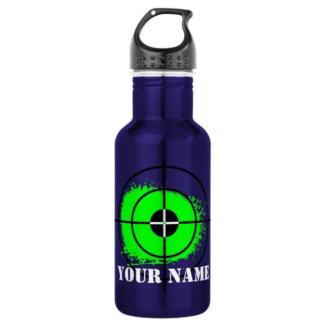 Personalised paintball sports water bottle gift (Front)