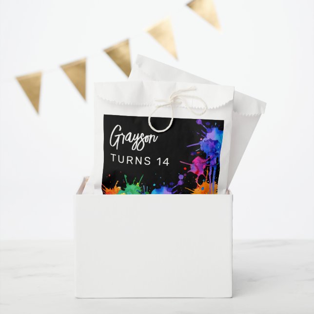 Personalised Paintballing Birthday Party Favour Bags (Party)