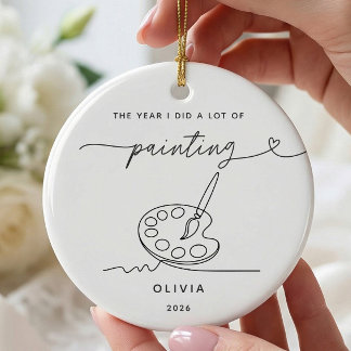 Personalised Painting Artist Christmas Ornament
