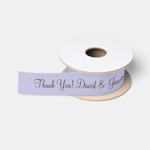 Personalised pale purple wedding favour ribbon satin ribbon