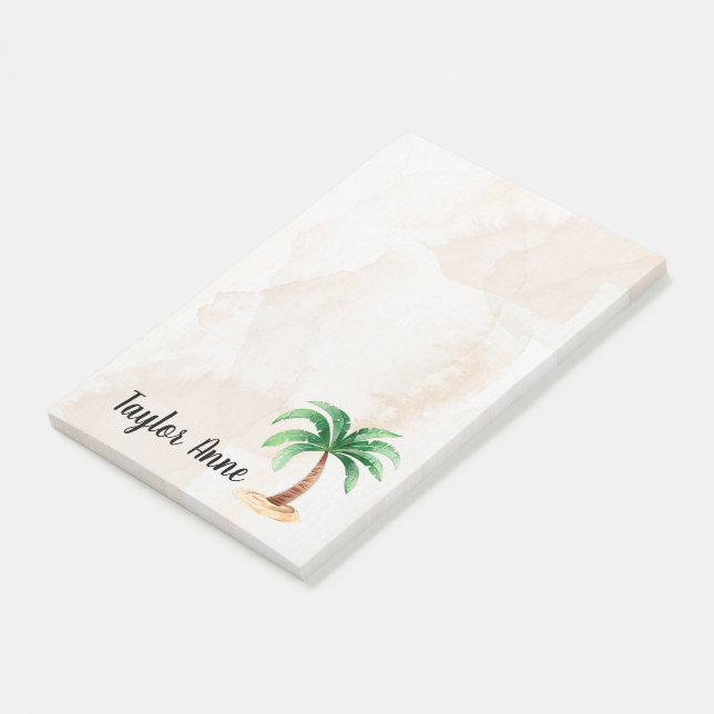 Personalised Palm Tree Post-it Notes (Angled)