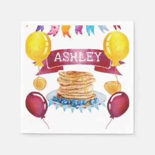 Personalised Pancake and Pyjamas Birthday Napkin