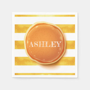 Personalised Pancake and Pyjamas Birthday Napkin