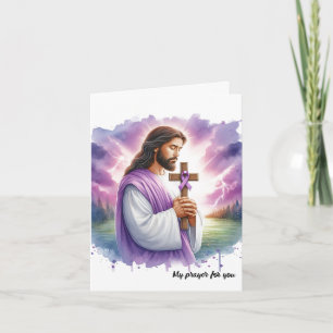 Personalised Pancreatic Cancer Jesus Sympathy  Card
