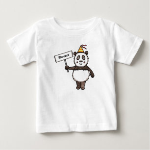 Personalised Panda Party Baby T-Shirt