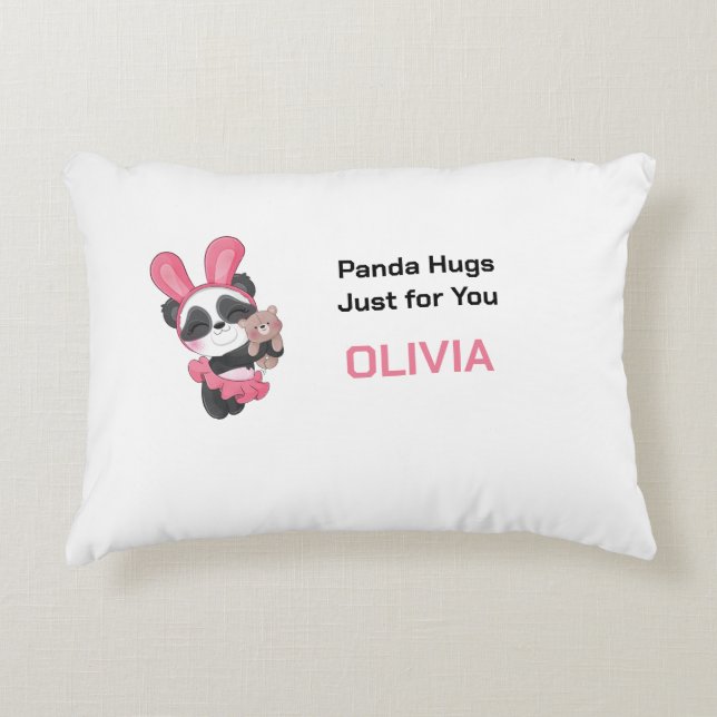 Personalised Panda Pillow for Kids (Front)