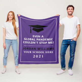 Personalised Pandemic - Graduate Class of 2021 Fleece Blanket