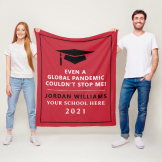 Personalised Pandemic - Graduate Class of 2021 Fleece Blanket