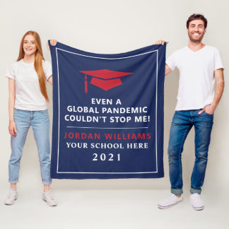 Personalised Pandemic - Graduate Class of 2021 Fleece Blanket