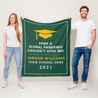 Personalised Pandemic - Graduate Class of 2021 Fleece Blanket