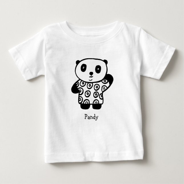 Personalised Pandy the Panda Baby T-Shirt (Front)