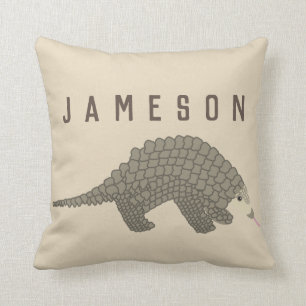 Personalised Pangolin Throw Pillow