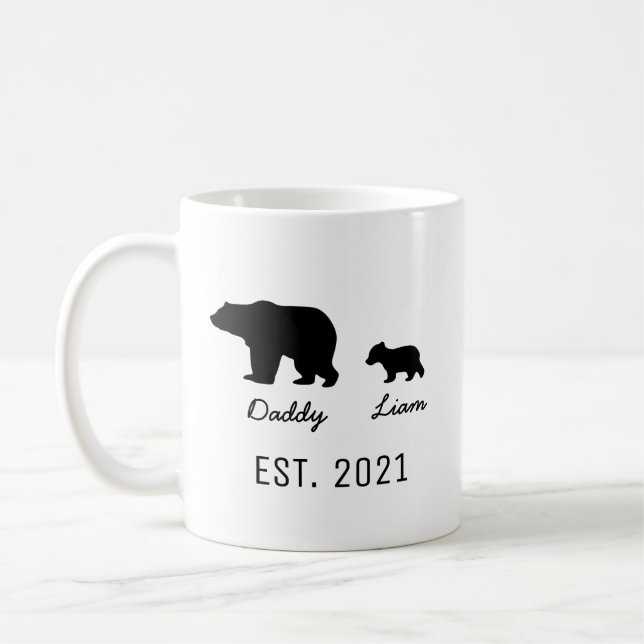 Personalised Papa Bear and Baby Bear Mug (Left)