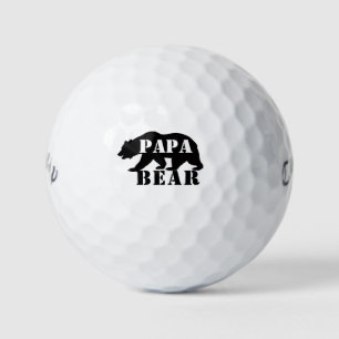 Personalised Papa Bear Golf Balls, Callaway Balls