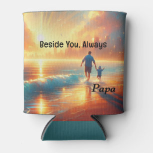 Personalised Papa Can Cooler - Beside You Always