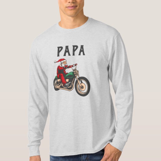 Personalised Papa Christmas Named Gift T-Shirt (Front)