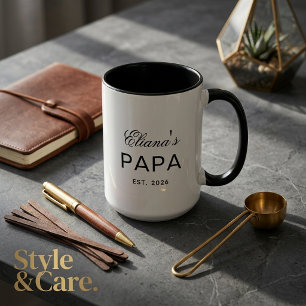Personalised Papa Combo Mug Custom Text Gift Desig