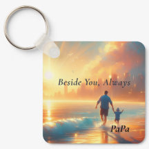 Personalised Papa Keychain - Beside You Always