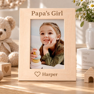 Personalised Papa’s Girl Picture Frame