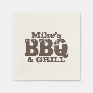Personalised paper napkins for BBQ party