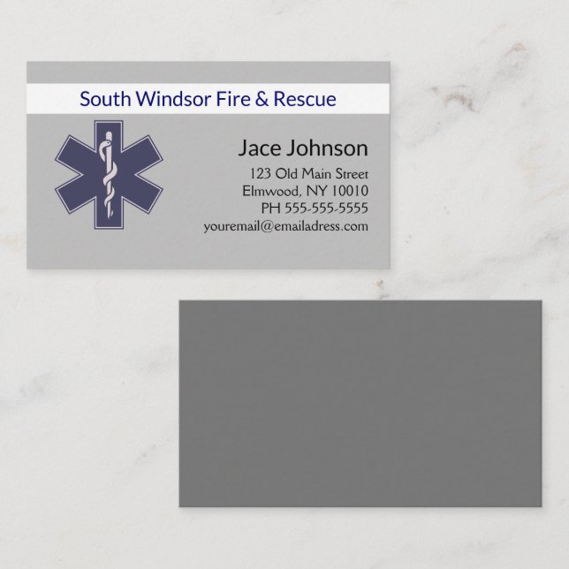 Personalised Paramedic Business Card (Front/Back)