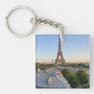 Personalised Paris City Skyline Souvenir  Key Ring