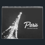 Personalised Paris Travel Minimalist Black & White Calendar<br><div class="desc">This personalised Paris travel calendar comes with 12 black & white photos of Paris that you can choose to print or swap out for your own personalised photos of a trip to Paris. Perfect gift for honeymoon,  anniversary,  or travel lovers.</div>