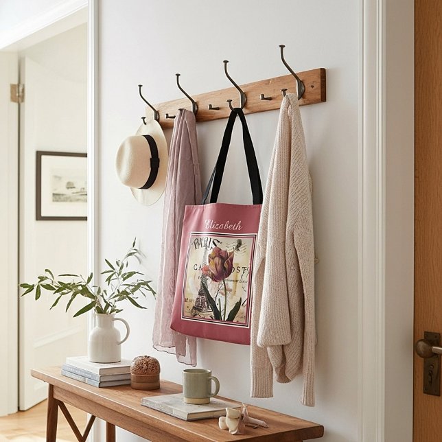 Personalised Paris tulip Tote Bag (Creator Uploaded)