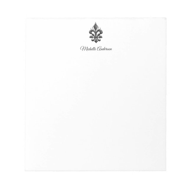 Personalised Parisian French Fleur de Lis Paris    Notepad (Front)