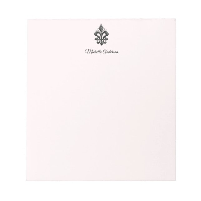 Personalised Parisian French Fleur de Lis Paris    Notepad (Front)