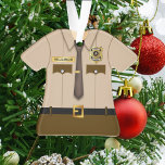 Personalised Park Ranger Uniform Ornament<br><div class="desc">Fun,  personalised park ranger uniform ornament</div>