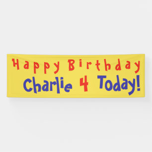 Personalised Party Banner with Name and Age