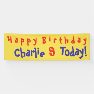 Personalised Party Banner with Name and Age