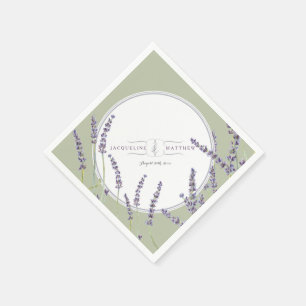 Personalised Party Decor Watercolor Lavender Art Napkin