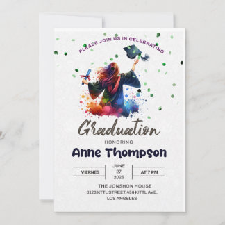  Personalised Party Invitation,graduation Invitation