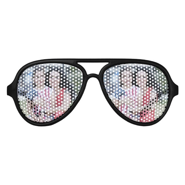 Personalised party shades. Make your own! Aviator Sunglasses (Front)