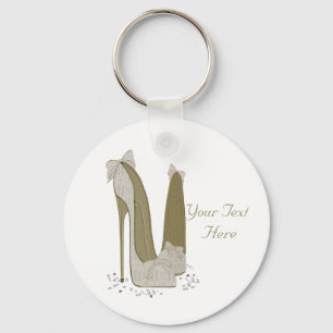 Personalised Party Stiletto Shoe Art Key Ring