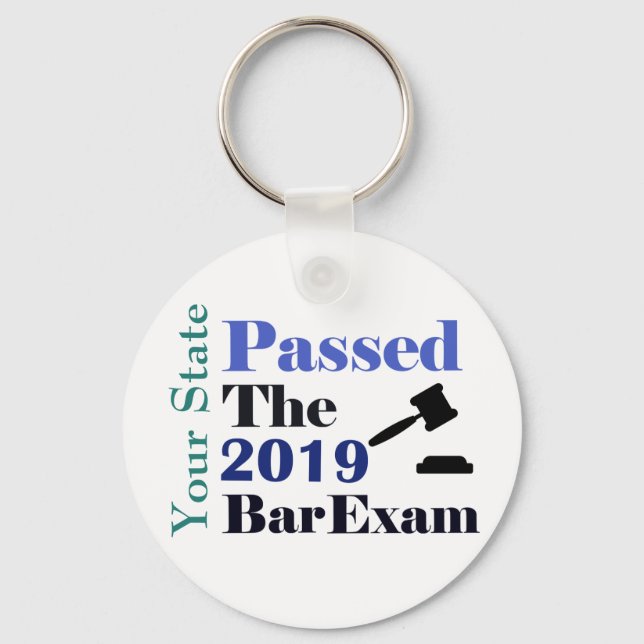 Personalised Passing the Bar Key Ring (Front)