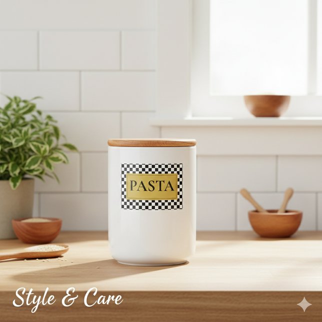 Personalised Pasta Jar Label with Classic Style (Personalized Pasta Jar Label with Classic Style)