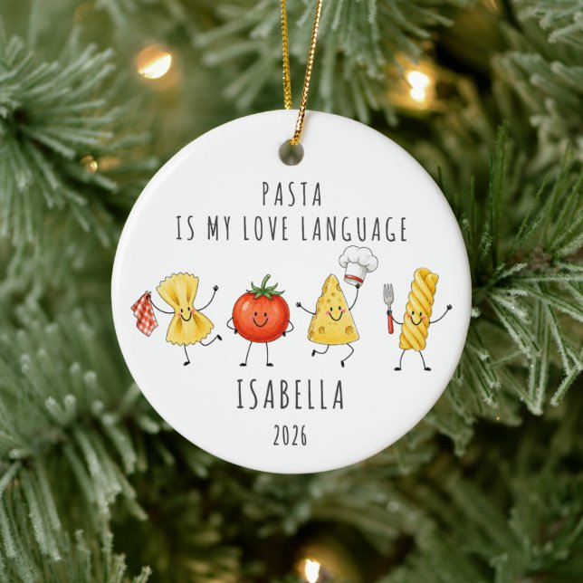 Personalised Pasta Lover Ornament (Tree)