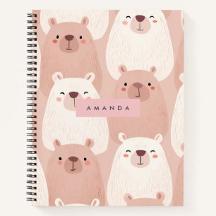 Personalised Pastel Adorable Capybara Notebook