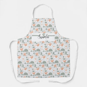 Personalised Pastel Apron - Modern Initial & Name 