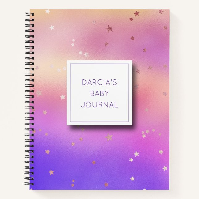 Personalised Pastel Baby Journal (Front)