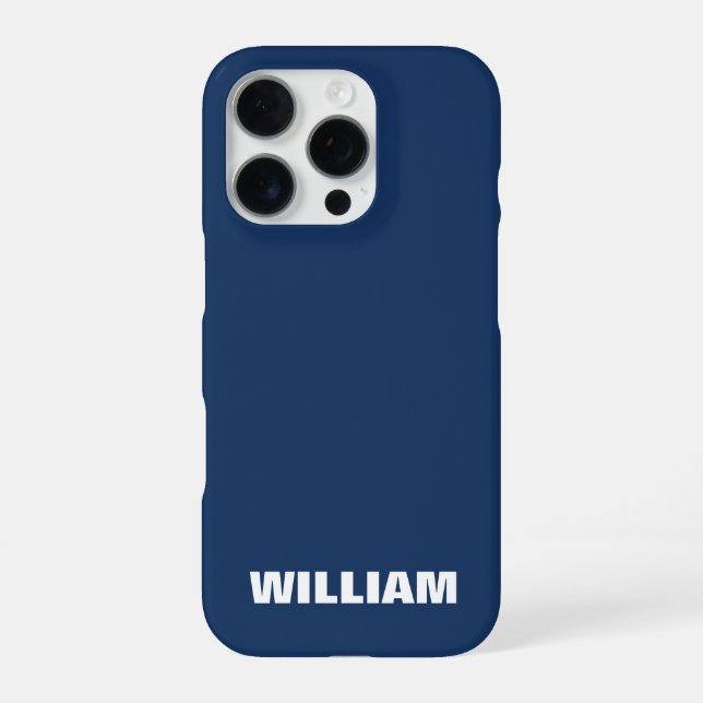 Personalised Pastel Blue iPhone Case with Custom (Back)