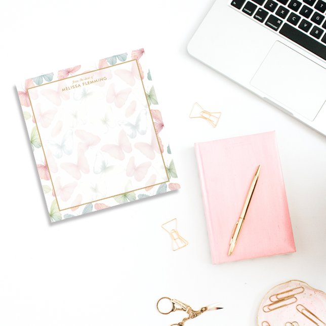 🦋 Personalised Pastel Butterfly Notepad (Creator Uploaded)