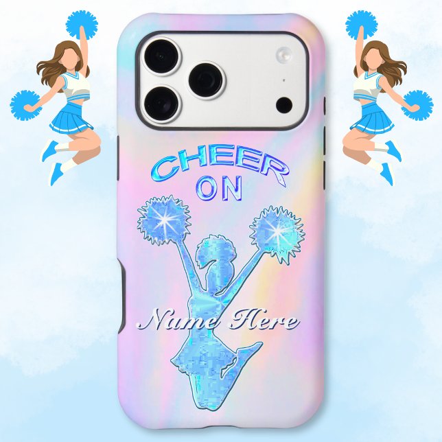 Personalised Pastel, Cheerleading iPhone Case, (Cheerleading Phone Cases. Pretty pastel, cheer iPhone case as Christiams gifts for cheerleaders.)