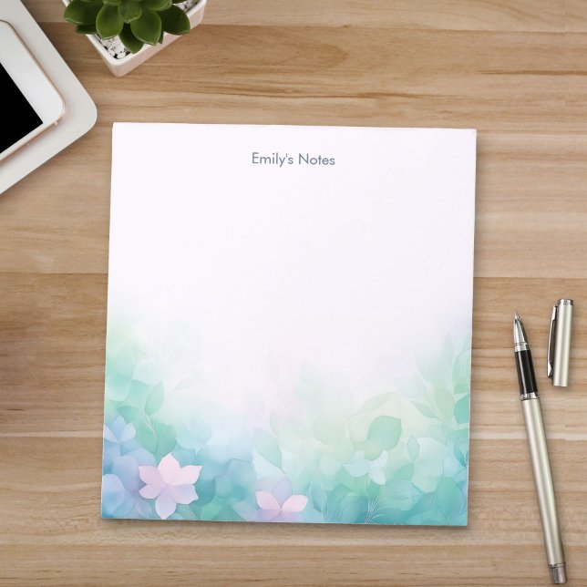 Personalised Pastel Floral Notepad (Creator Uploaded)