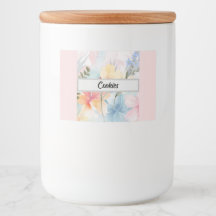 personalised pastel flower food label